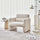 Modern Accent Sofa Chair with Arms | Lamb Fabric Armchair | Anciennevi