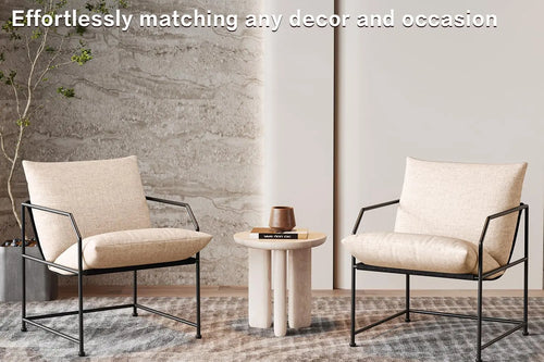 Sling Accent Arm Chair Set of 2 | Stylish & Cozy Seating | Anciennevi