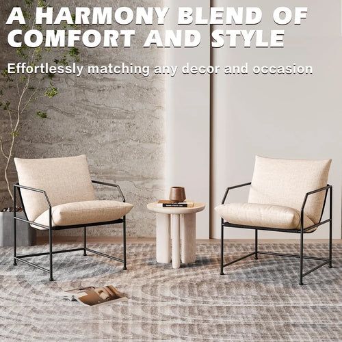 Sling Accent Arm Chair Set of 2 | Stylish & Cozy Seating | Anciennevi