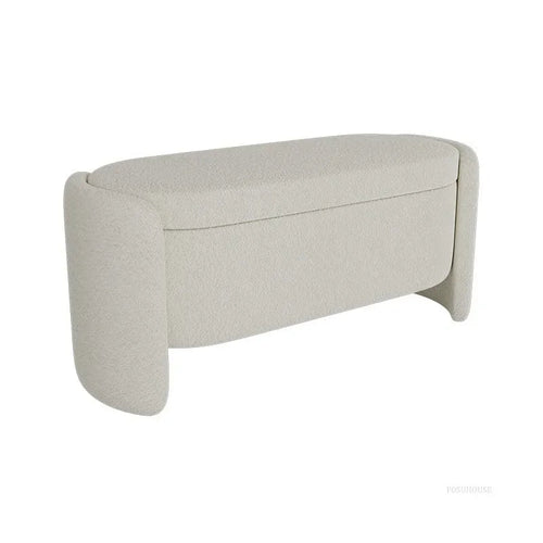 Lamb Wool Storage Ottoman | Cozy & Functional Seating | Anciennevi