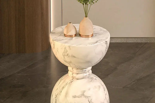 Nordic Creative Cream Bedside Table – Light Luxury Simple Side Table for Bedroom & Living Room – Anciennevi