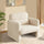 Modern Accent Sofa Chair with Arms | Lamb Fabric Armchair | Anciennevi