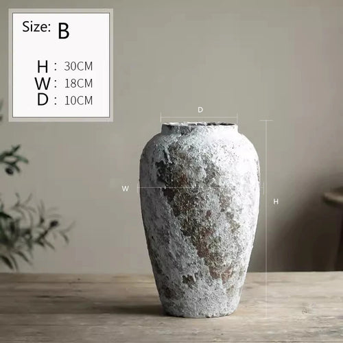Jingdezhen Wabi-sabi Ceramic Vase | Home Decor | Anciennevi