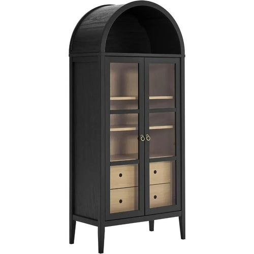 Modern Farmhouse 71" Tall Arched Storage Cabinet | Anciennevi