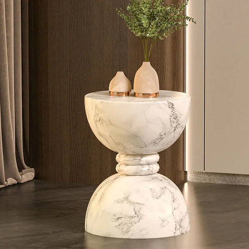 Nordic Creative Cream Bedside Table – Light Luxury Simple Side Table for Bedroom & Living Room – Anciennevi