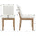 Farmhouse Mid Century Linen Dining Chairs Set of 4 | Anciennevi