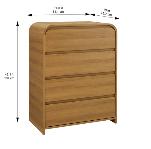 4-Drawer Living Room Cabinet with Metal Slide Online | Anciennevi