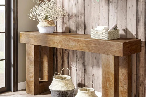 Farmhouse Console Table – Wooden Sofa Table – Anciennevi