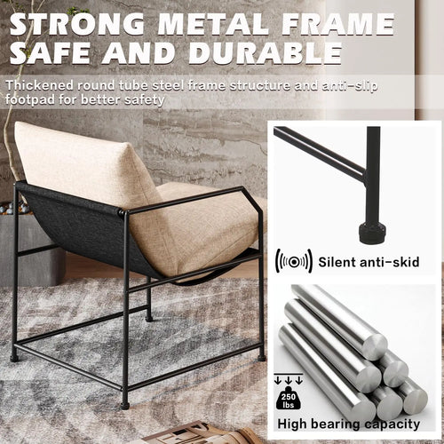 Sling Accent Arm Chair Set of 2 | Stylish & Cozy Seating | Anciennevi