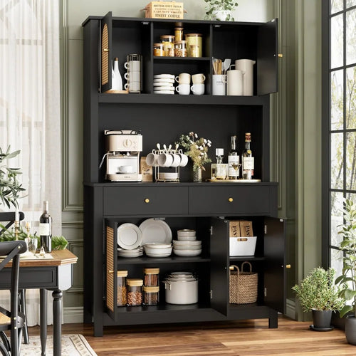 71" Rattan Sideboard Cabinet | Kitchen Storage | Anciennevi
