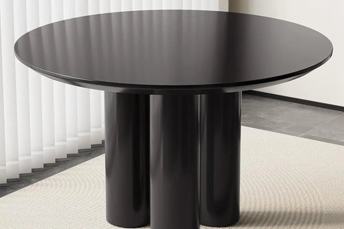 30'' Black Round Dining Table | Small Kitchen Table | Anciennevi