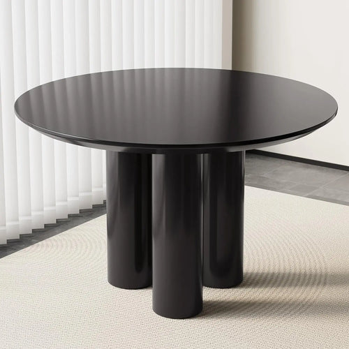 30'' Black Round Dining Table | Small Kitchen Table | Anciennevi