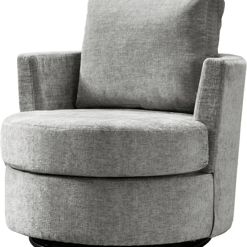 2 Units Swivel Barrel Chair | Modern Chenille 360° Accent Chair | Anciennevi
