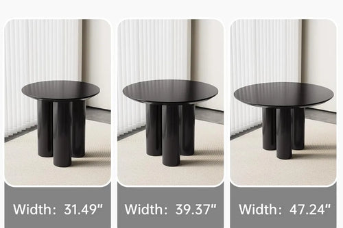 30'' Black Round Dining Table | Small Kitchen Table | Anciennevi