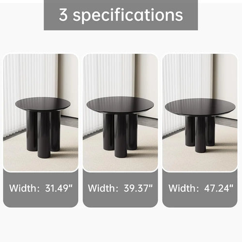 30'' Black Round Dining Table | Small Kitchen Table | Anciennevi