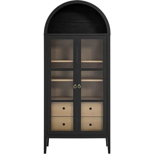 Modern Farmhouse 71" Tall Arched Storage Cabinet | Anciennevi