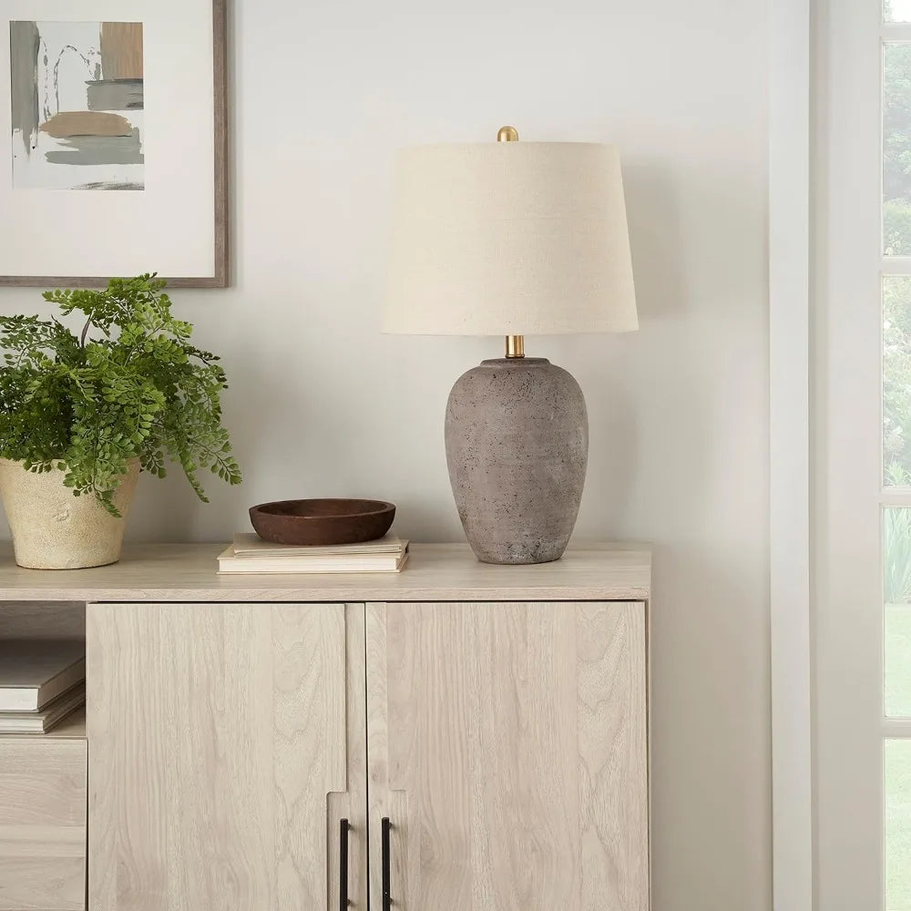 Cypress - Rustic Ceramic Jar Table Lamp