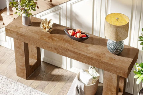 Farmhouse Console Table – Wooden Sofa Table – Anciennevi