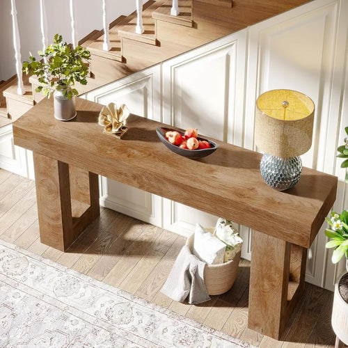 Farmhouse Console Table – Wooden Sofa Table – Anciennevi