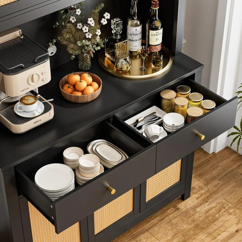 71" Rattan Sideboard Cabinet | Kitchen Storage | Anciennevi