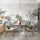 Grey Forest Peel and Stick Large Mural – Retro Trees Wall Décor – Anciennevi