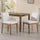 Farmhouse Mid Century Linen Dining Chairs Set of 4 | Anciennevi