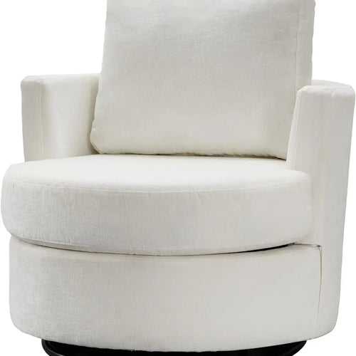 2 Units Swivel Barrel Chair | Modern Chenille 360° Accent Chair | Anciennevi