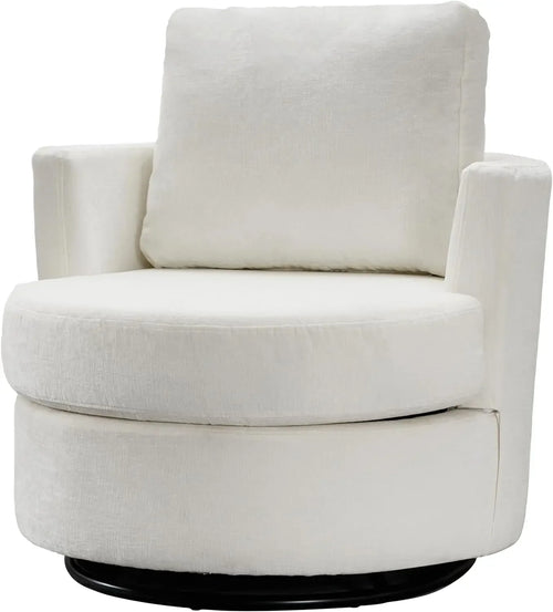 2 Units Swivel Barrel Chair | Modern Chenille 360° Accent Chair | Anciennevi