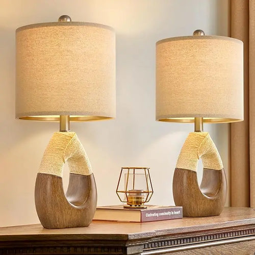 Haven Boho Table Lamps Set of 2 | Living Room & Bedroom | Anciennevi