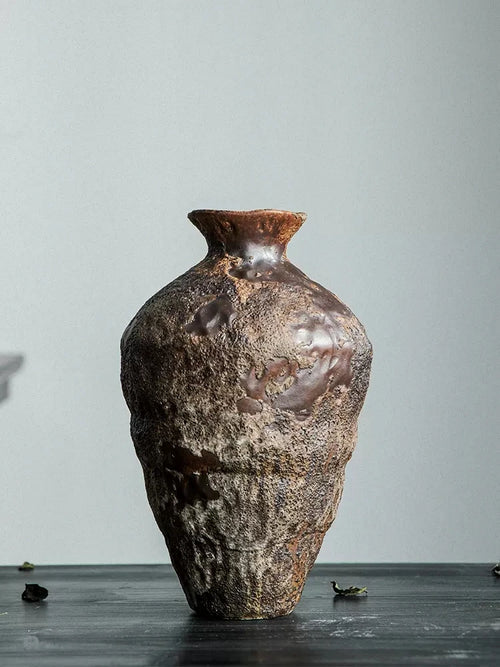 Large Retro Porcelain Vase | Coarse Pottery for Home Décor | Anciennevi