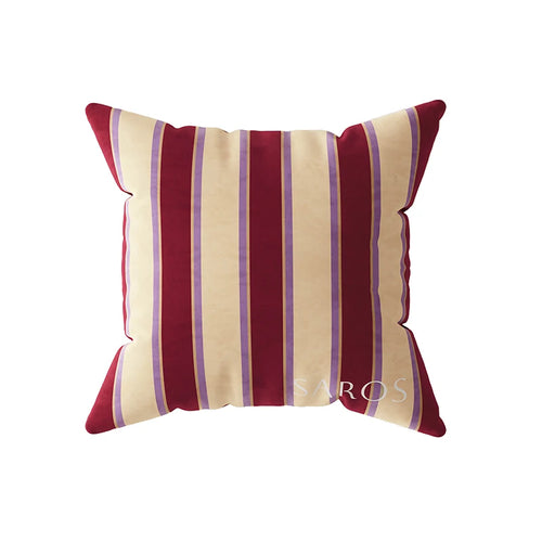 Retro Stripe Column Pillow – Luxury Velvet Decorative Cushion – Anciennevi