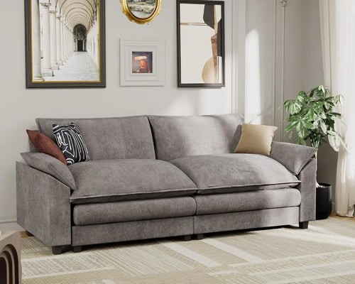 79” Modular Oversized Sectional Sofa | Deep Seat Loveseat | Anciennevi