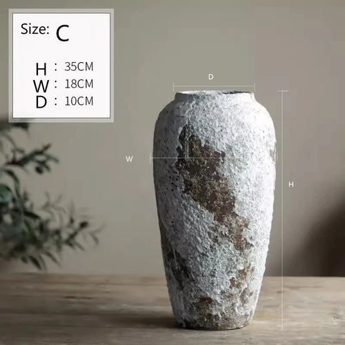 Jingdezhen Wabi-sabi Ceramic Vase | Home Decor | Anciennevi