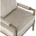 Linen Fabric Spindle Accent Chair with Wood Frame – Modern Padded Spring Seat – Anciennevi