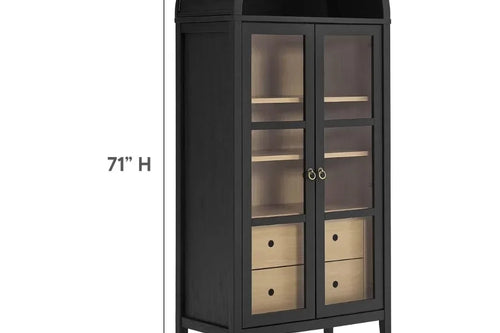 Modern Farmhouse 71" Tall Arched Storage Cabinet | Anciennevi