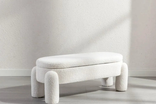 Sherpa Storage Ottoman Bench | Modern Entryway Bench | Anciennevi