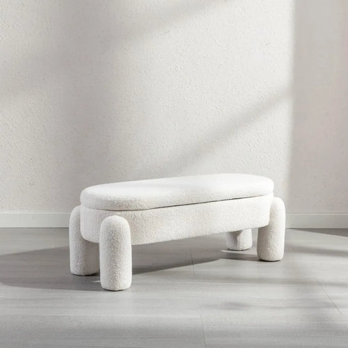 Sherpa Storage Ottoman Bench | Modern Entryway Bench | Anciennevi
