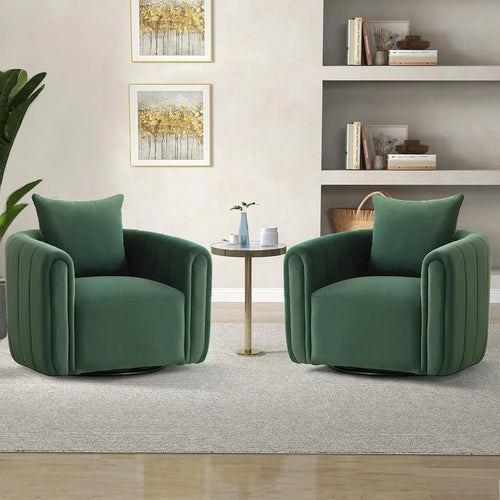 Liora Velvet Swivel Barrel Chairs | Living Room Seating | Anciennevi