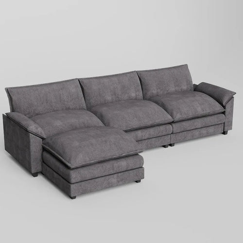 Modular Sectional Sofa with Reversible Ottoman | Anciennevi