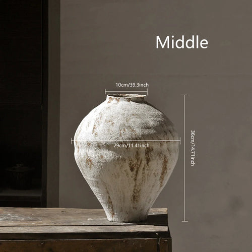 Koi Rough Pottery Jar Handmade | Unique Pottery Decor | Anciennevi