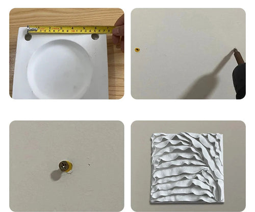 Handmade Pleated Petal Ceramic Wall Ornament – Square Home Decor – Anciennevi