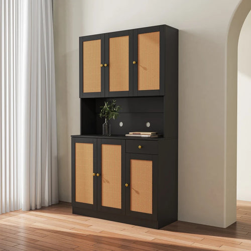 70.87" Tall Wardrobe & Kitchen Cabinet with 6 | Storage Cabinet | Anciennevi