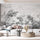 Grey Forest Peel and Stick Large Mural – Retro Trees Wall Décor – Anciennevi