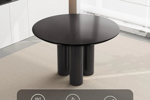 30'' Black Round Dining Table | Small Kitchen Table | Anciennevi