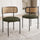 Set of 2 Mid-Century Dining Chairs with Rattan Back | Anciennevi