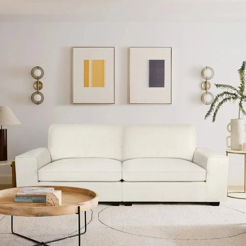 Modern Chenille Loveseat Sofa | Plush Living Room Couch | Anciennevi