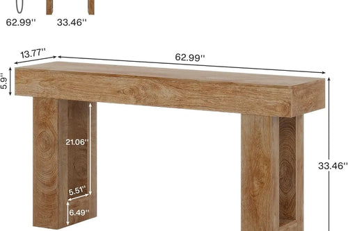Farmhouse Console Table – Wooden Sofa Table – Anciennevi