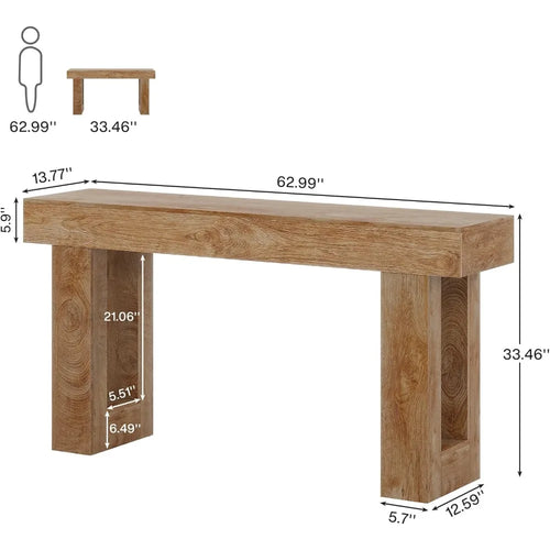 Farmhouse Console Table – Wooden Sofa Table – Anciennevi