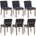 Farmhouse Mid Century Linen Dining Chairs Set of 4 | Anciennevi