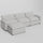 Modular Sectional Sofa with Reversible Ottoman | Anciennevi